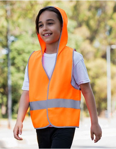 K-KXKWH-Kids Hooded Hi-Vis Safety Vest Odense
